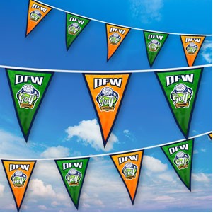 30' Custom Digitally Printed Pennant String (1 Sided Imprint)