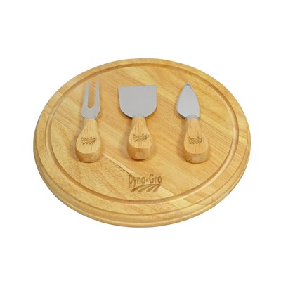 Wood Entertaining Cheese Set