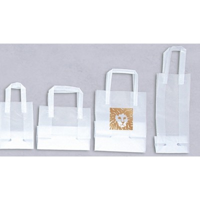 Frosted Clear High Density Tri-Fold Handle Shopping Bag (16"x6"x12")