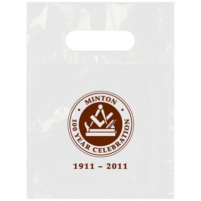 1.75 Mil Fold Over Die-Cut Handle Bags (7.5"x10")