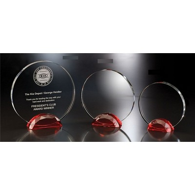 Crispy Red Optic Crystal Award (7"x7")