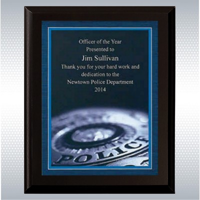 Police Specialty Award on Black Plaque