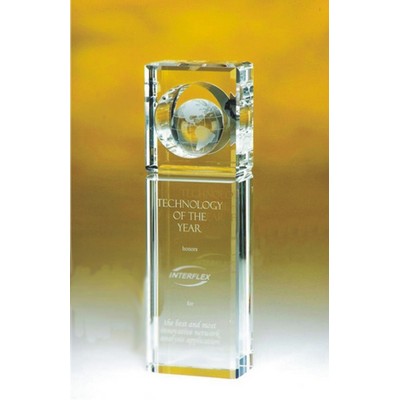 8.5" Absolute Globe Crystal Trophy