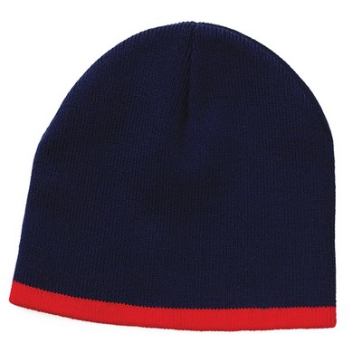 8" SPORTSMAN™ Bottom Striped Knit Beanie