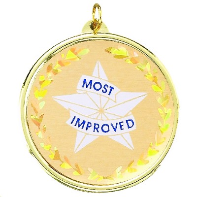 2¼" TM Series Academic Medal w/Most Improved Mylar Insert