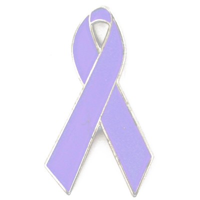 Lavender Awareness Ribbon Lapel Pin