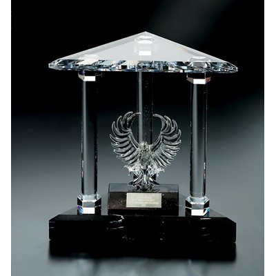 Fine Lead Crystal Parthenon Award w/ Marble Base