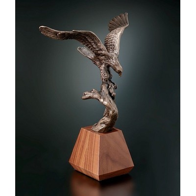 Opus Eagle Sculpture w/ Black Marble Base