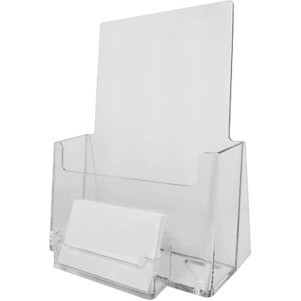 Pamphlet Holder w/Business Card Pocket (Fits inserts 6" x 9")