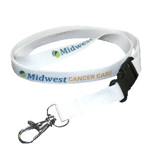 3 Day: Custom Printed 1/2" Flat Lanyard w/Clasp and Buckle