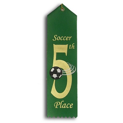 Stock Soccer Event Ribbon - 5th Place