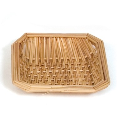 Square Wicker Basket (8"x8"x1 1/2")