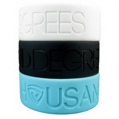 Adult Debossed Silicone Wristband (1")