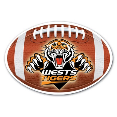 Full Color Football Shaped Car Magnet