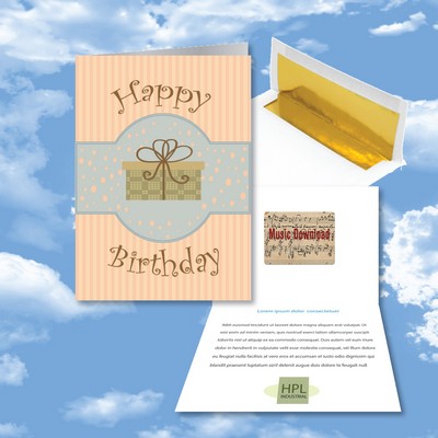 Cloud Nine Birthday Music Download Greeting Card w/ Happy Birthday Gift