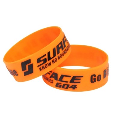 Custom 1" Embossed Printed Silicone Wristband