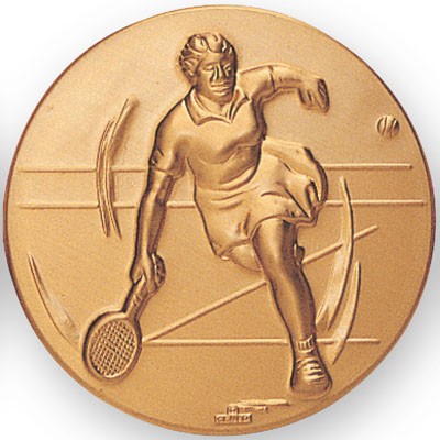 2" Tennis Female Stamped Medallion Insert Disc