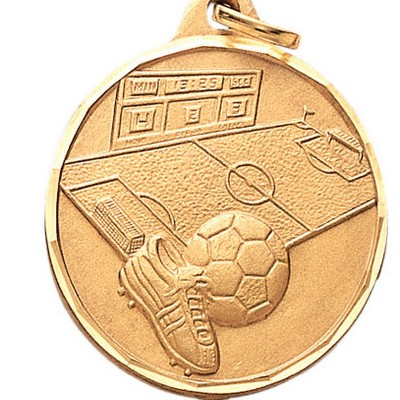 E Series Die Struck Medal w/Soccer Field & Shoe