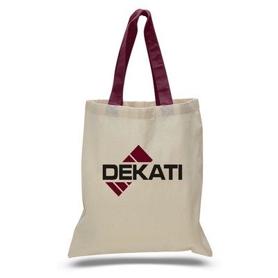 Tote with Maroon Colored Handles (Printed)