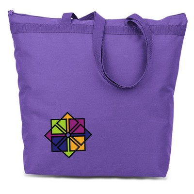 Large Tote Bag w/ Zipper - Lavender