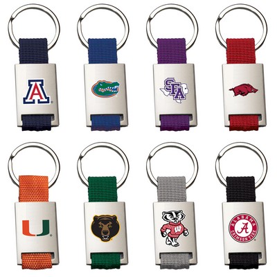 Fabric Strip Metal Key Tag