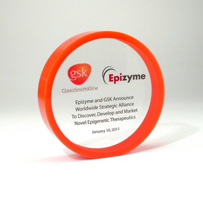 Circle Lucite® Embedment Award (5" x 1")