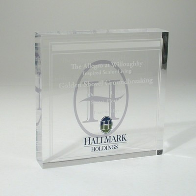 Square Lucite® Embedment Award (5" x 5" x 1")