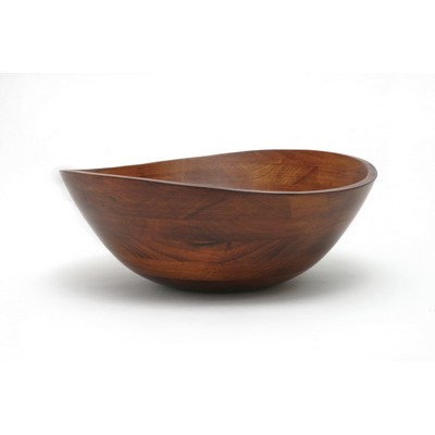 Lipper Cherry Matte 13" Bowl w/ Wavy Rim