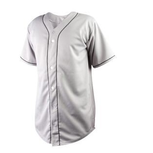 Adult Cooling Interlock Pro-Style Full Button Jersey Shirt w/ Soutache