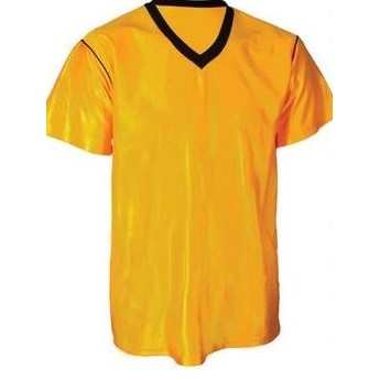 Adult Cooling Interlock Soccer Jersey Shirt w/ Contrasting Piping Around Arm