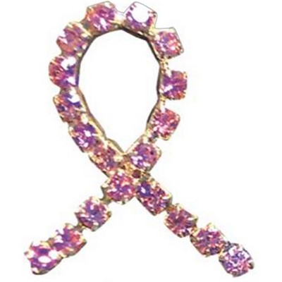 Rhinestone Awareness Ribbon Pin