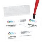 4" x 3" TEMP Badge Adhesive Paper Name Tag Insert, 4-Color Process Imprint, Pack of 50 Badges