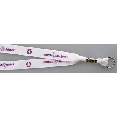 5/8" Certified Recycled Polyester Screen Print Lanyard