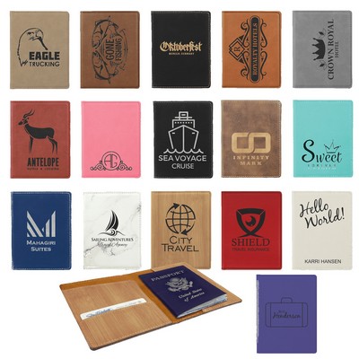 4.25" x 5.5" - Premium Leatherette Passport Holder