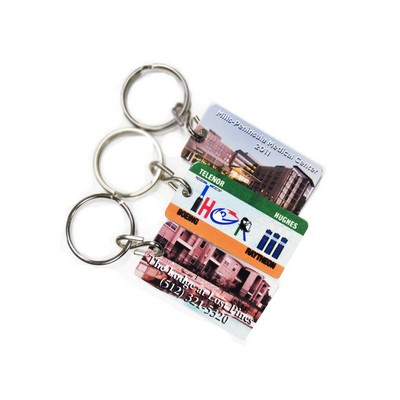 1"x2" Aluminum Key Fob w/ Full Color Sublimation