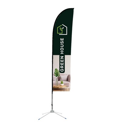 17ft Blade Shape Feather Flag Banner - 1 Side Imprint