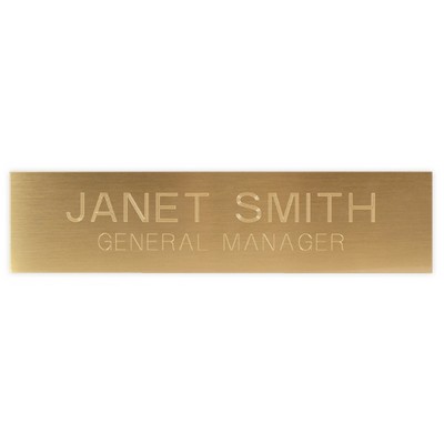 Engraved Flexibrass Sign - Horizontal, 3" x 1"