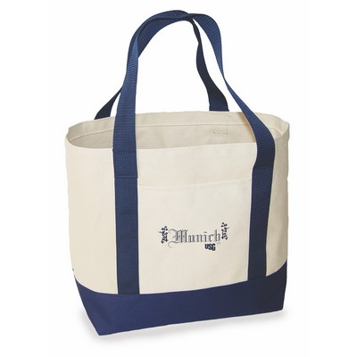 Large Two Tone Tote (Canvas)(23"x14"x6")