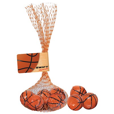 Chocolate Basketballs in Mesh Bag (5 Piece)