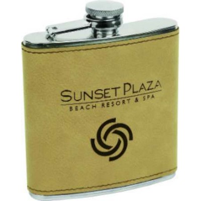 Stainless Steel Leatherette Covered Flask