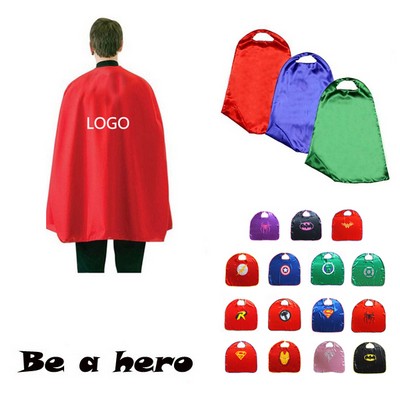 Satin Velcro Superhero Cape