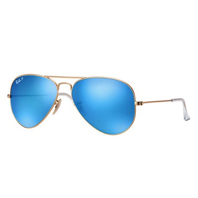 Ray-Ban Polarized Aviator Flash Lens Sunglasses