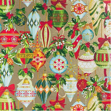 Ornamental Beauty Gold Gift Wrap