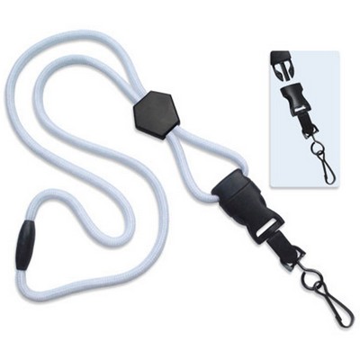 1/4" Lanyard w/ Diamond Slider and detach Swivel J-Hook