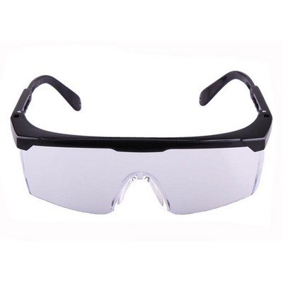 Clear Lens Black Temple Safety Glasses