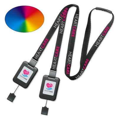 5/8" SlimReel (TM)* Dye-sub Event Lanyard/Badge Reel System