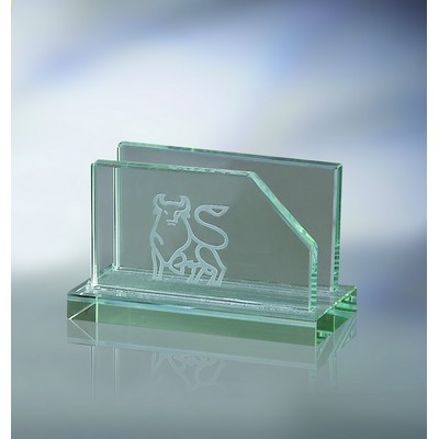 Jade Glass Business Card Holder