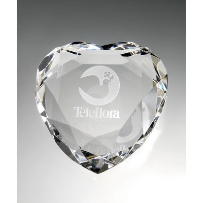 Faceted Heart Paperweight