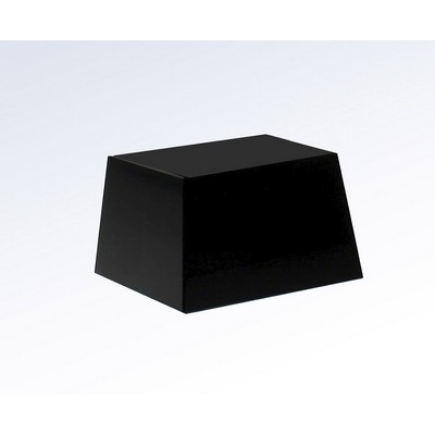 Black Crystal Four-Sided Slant Base, 3-1/4" Sq, 2-3/4" Sq. Top