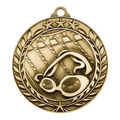 1.75" Wreath Award Swimming Medal